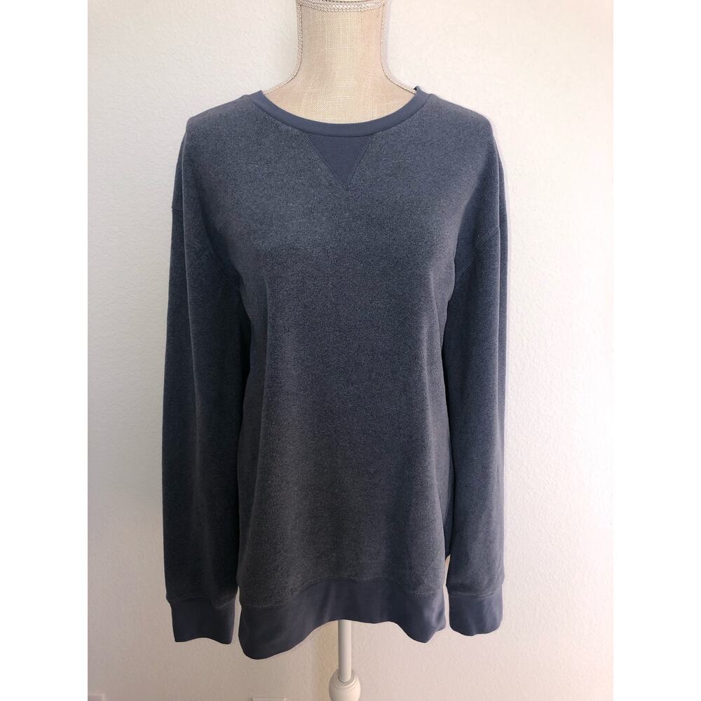 Good Life Oversized Fleece Sweatshirt in Blue - XXL
